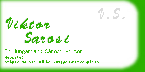 viktor sarosi business card